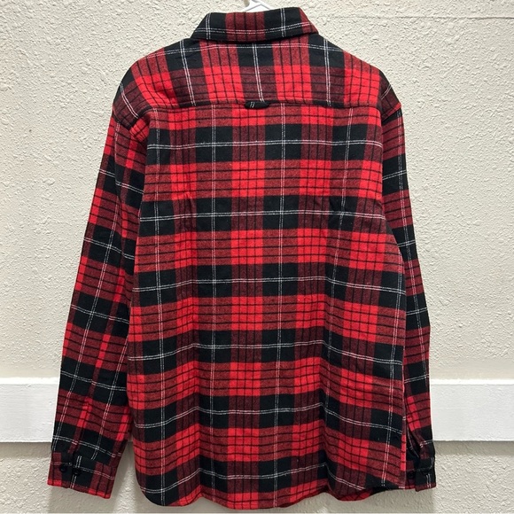 Rainforest Red and Black Flannel Button Down NWT L - Picture 3 of 3